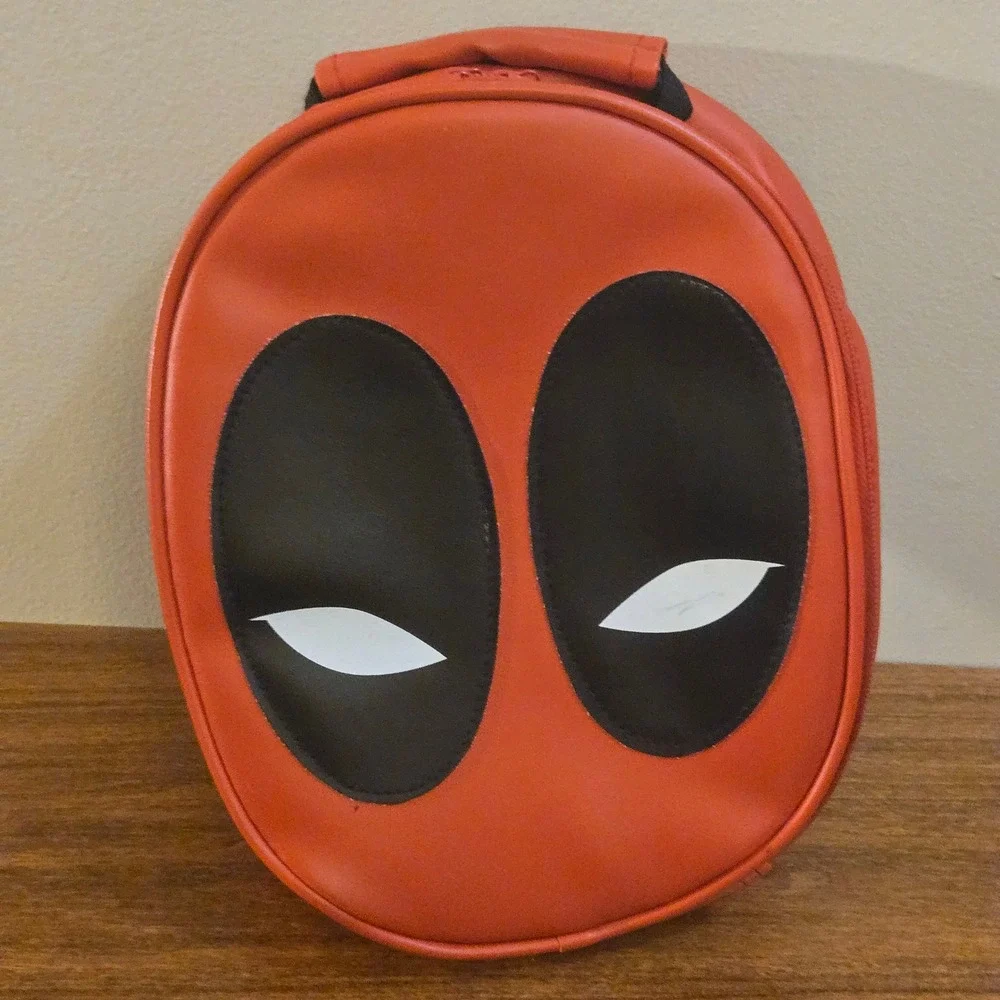 Marvel Deadpool Red Insulated Lunch Bag Superhero Character Mask Lunchbox